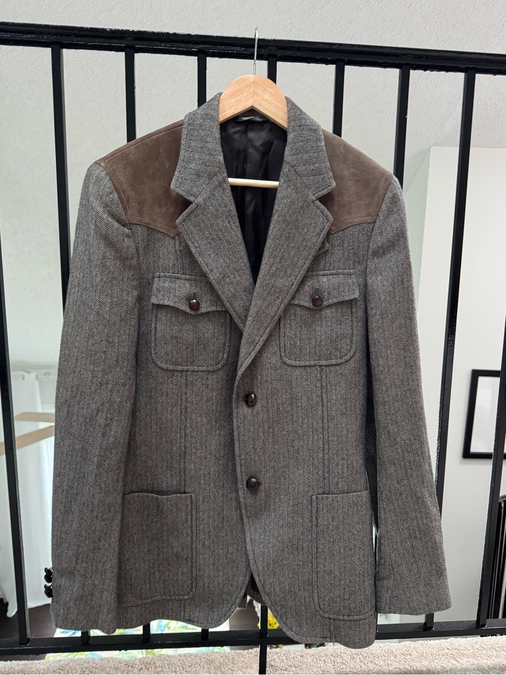 Dolce & Gabbana Gray Herringbone Jacket